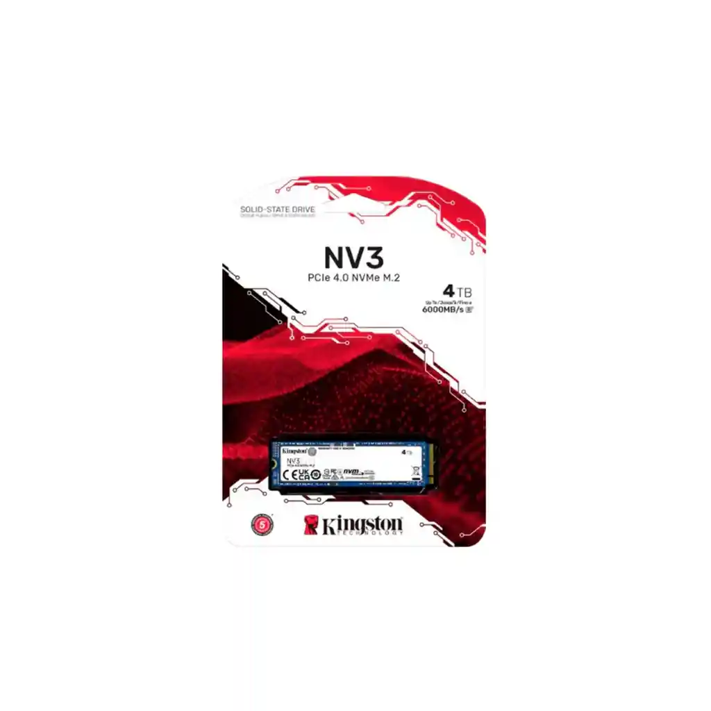 Disco Estado Sólido Kingston Nv3 4tb M.2 Nvme Pcie Gen4 X4